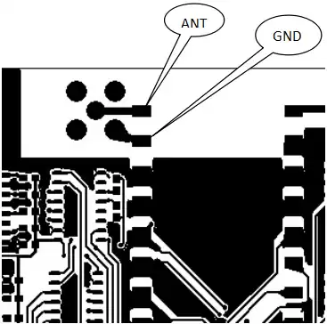 LAYOUT of the RF embedded wireless module