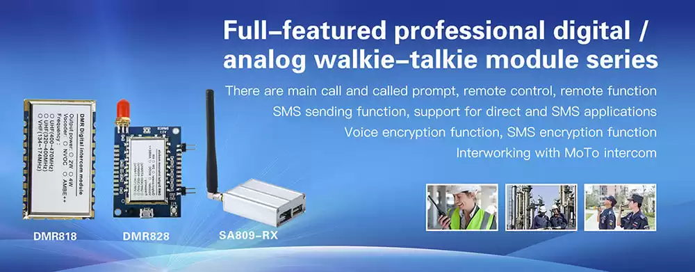 Digital and analog walkie talkie module