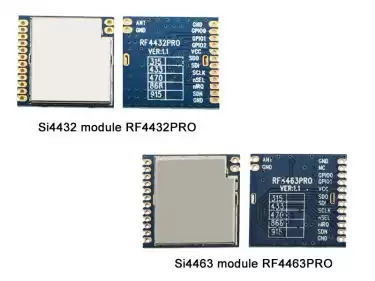 What is the difference between the Si4432 module and the Si4463 module