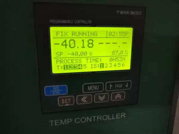 Set the temperature to – 40℃