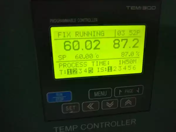 Set the temperature to 60℃