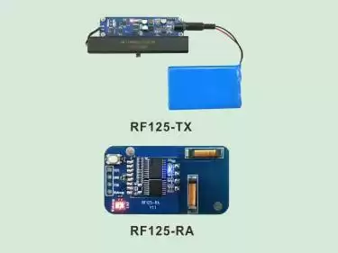 125KHz wireless over air wake-up and data transceiver module RF125 distance test