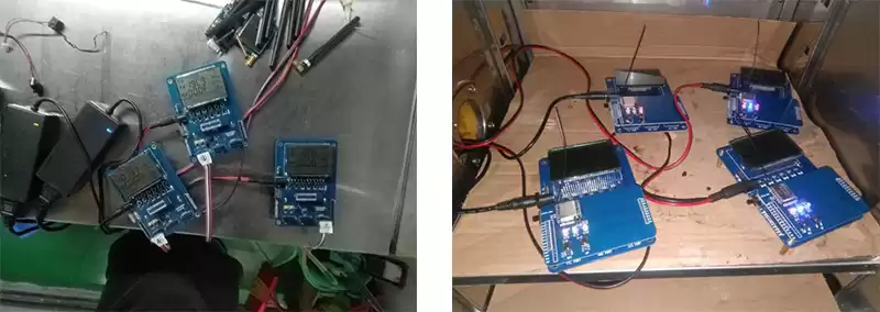 Left picture DEMO board; right picture LoRa1276-C1-868&nbsp;module