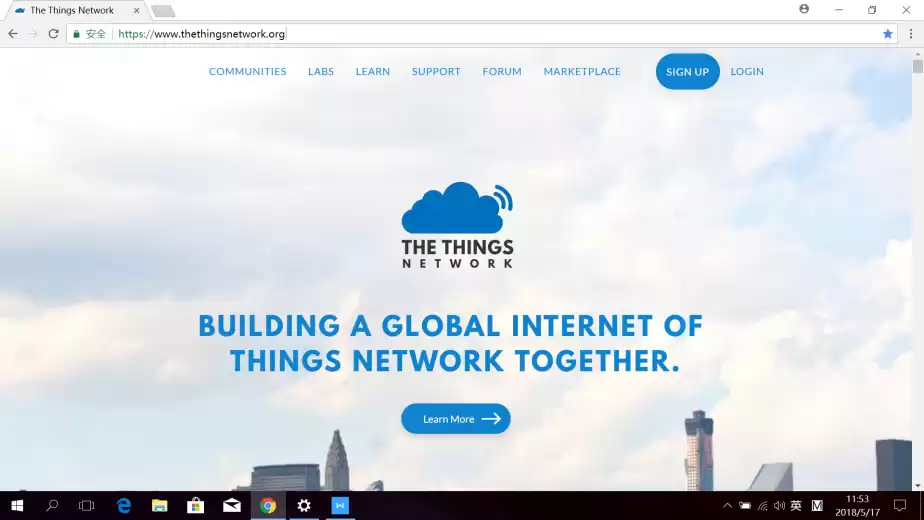 Go to website https://www.thethingsnetwork.org/.