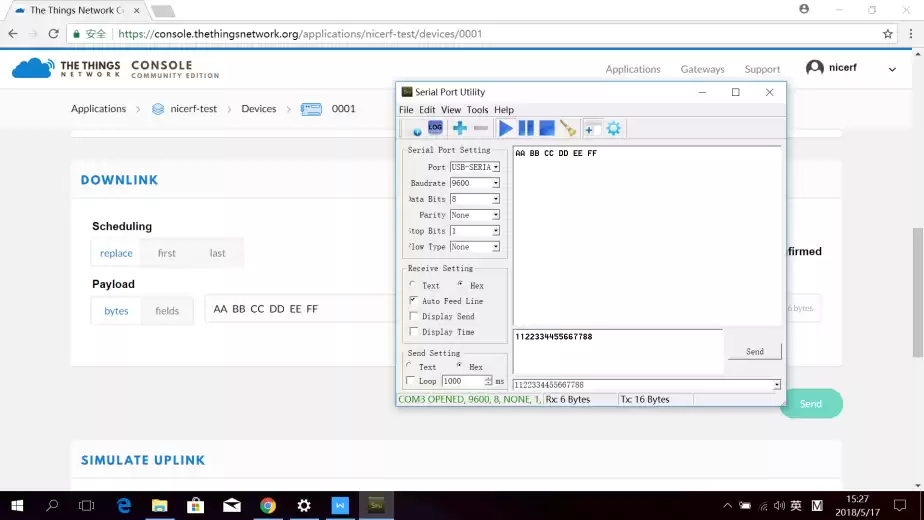 The node got the downlink