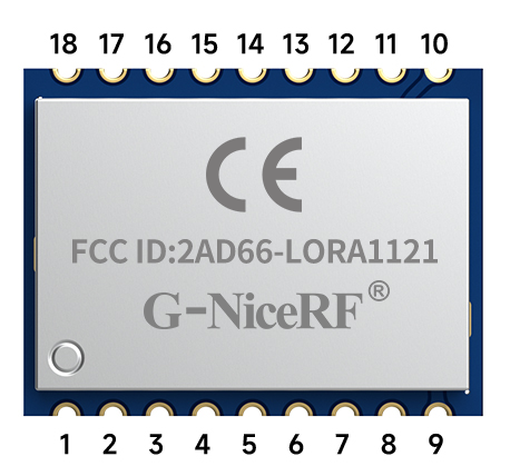 Pin definition of lora module lora1121 Pin definition of lora module lora1121