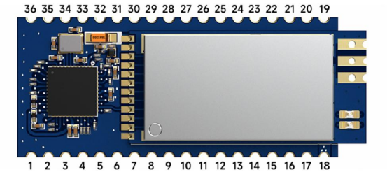 UWB650 Module Pin Numbering (Top View)