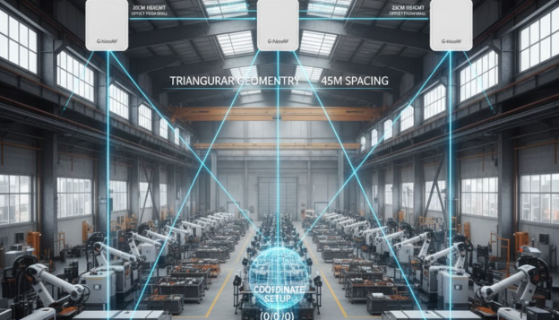 Deploying UWB RTLS for maximum coverage in factory.