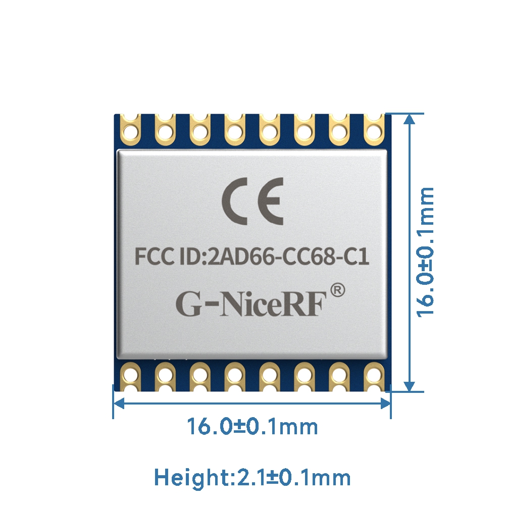 CC68-C1 : LLCC68 FCC ID & CE-RED Certified  LoRa Module With SPI Interface