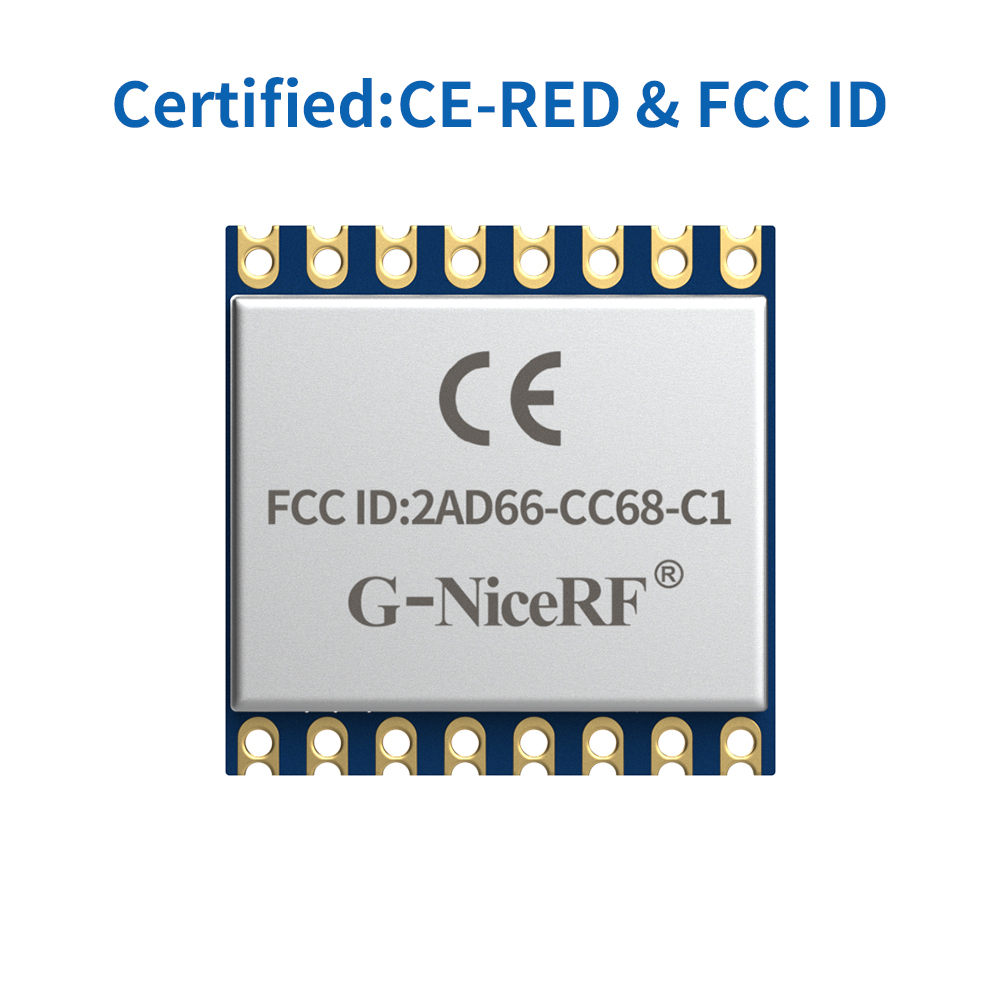 CC68-C1 : LLCC68 FCC ID & CE-RED Certified  LoRa Module With SPI Interface