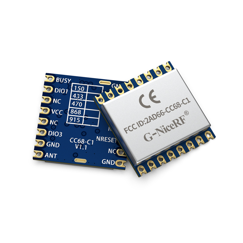 CC68-C1 : LLCC68 FCC ID & CE-RED Certified  LoRa Module With SPI Interface