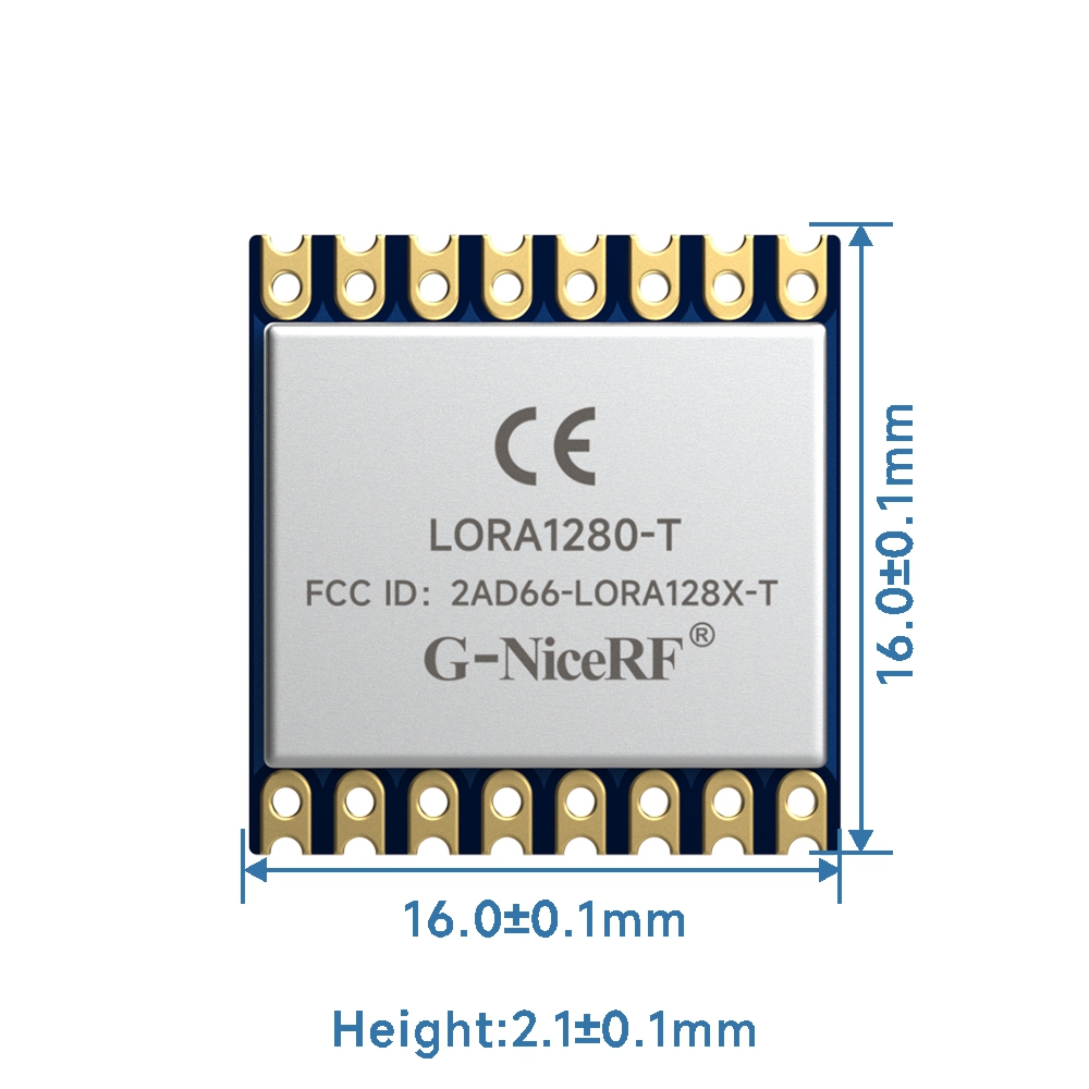 LoRa128X-T : SX1280/SX1281 2.4GHz FCC ID & CE-RED Certified TCXO Ranging Module