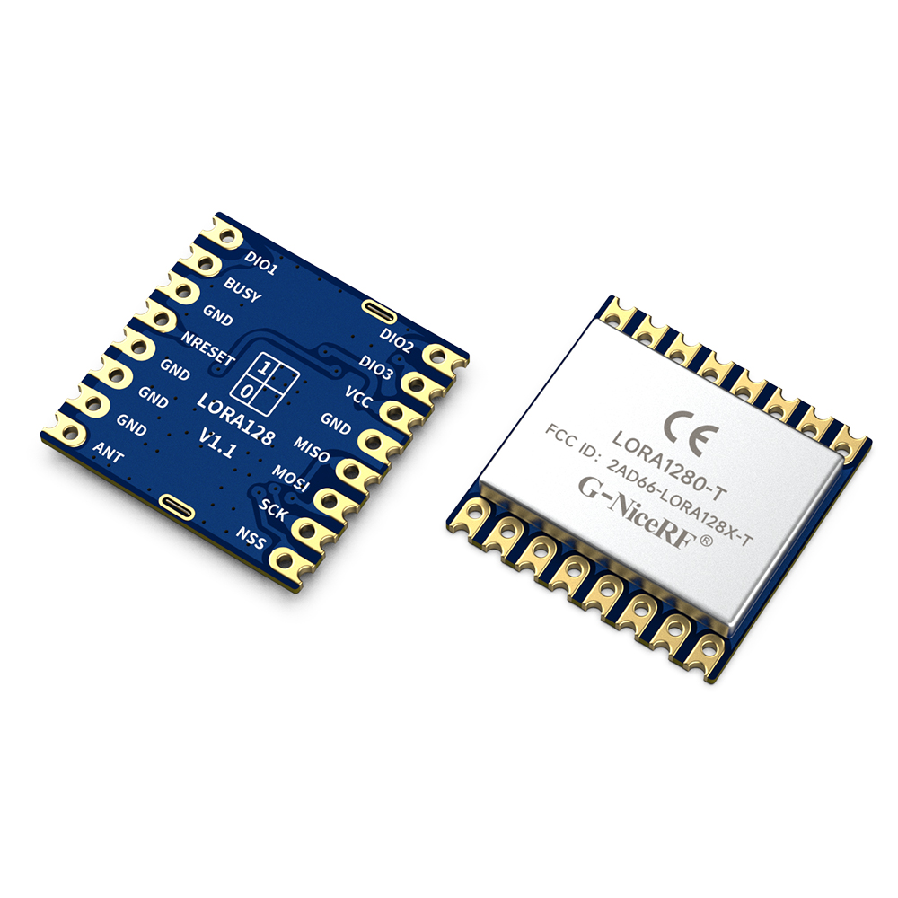 LoRa128X-T : SX1280/SX1281 2.4GHz FCC ID & CE-RED Certified TCXO Ranging Module
