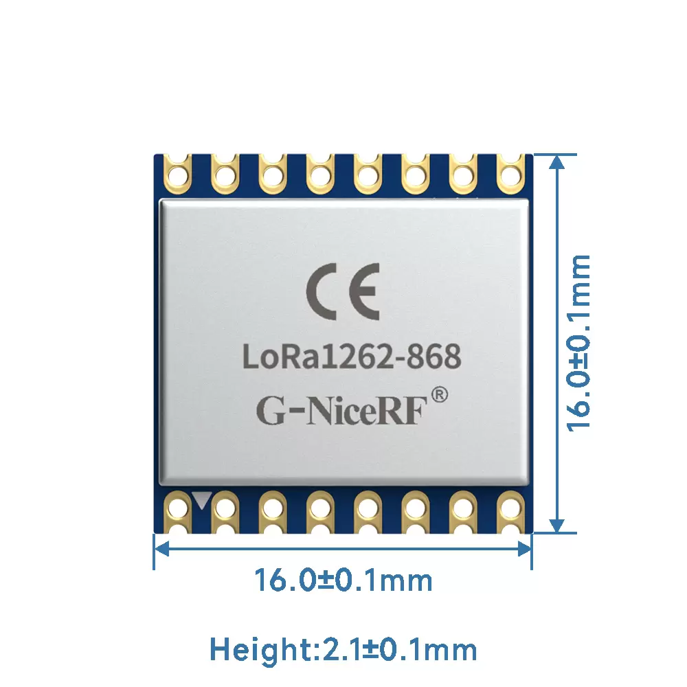 LoRa1262-868 : SX1262 160mW CE-RED Certified 868MHz  LoRa Module With TCXO