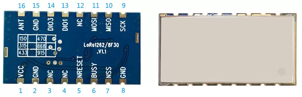 Pin definition of wireless module LoRa1268F30 Pin definition of wireless module LoRa1268F30