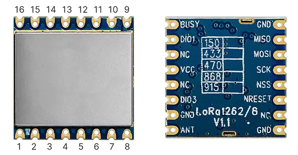 Pin definition of wireless module LoRa1268 Pin definition of wireless module LoRa1268