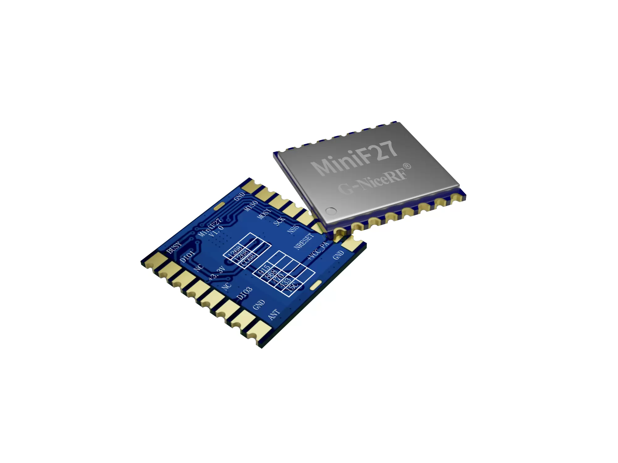 MiniF27：800mw  LoRa Wireless transceiver module 