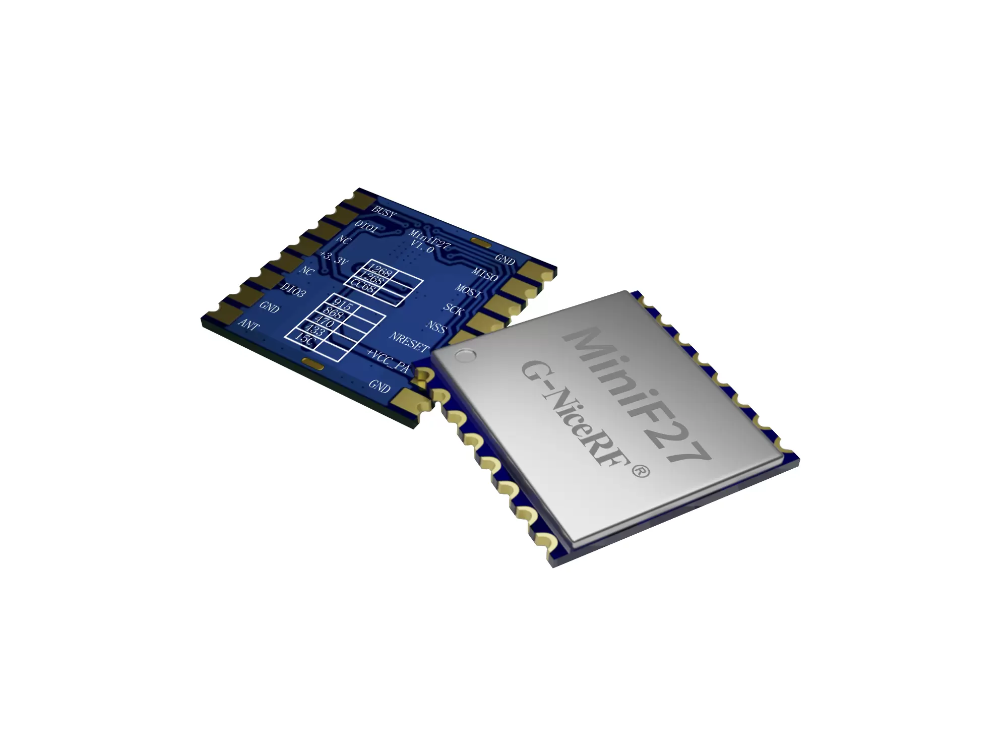 MiniF27：800mw  LoRa Wireless transceiver module 