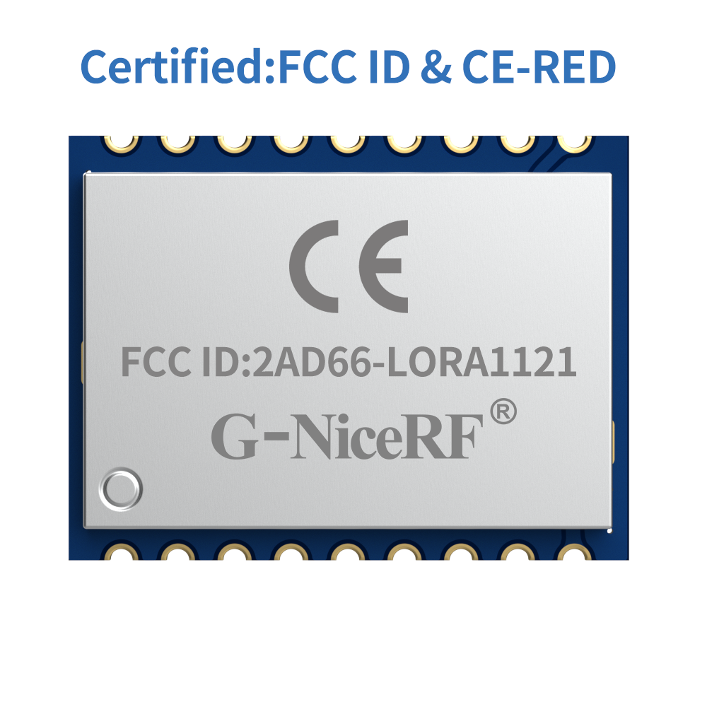 LoRa1121:FCC ID & CE-RED Certified Sub-GHz and 2.4GHz dual-band communication module