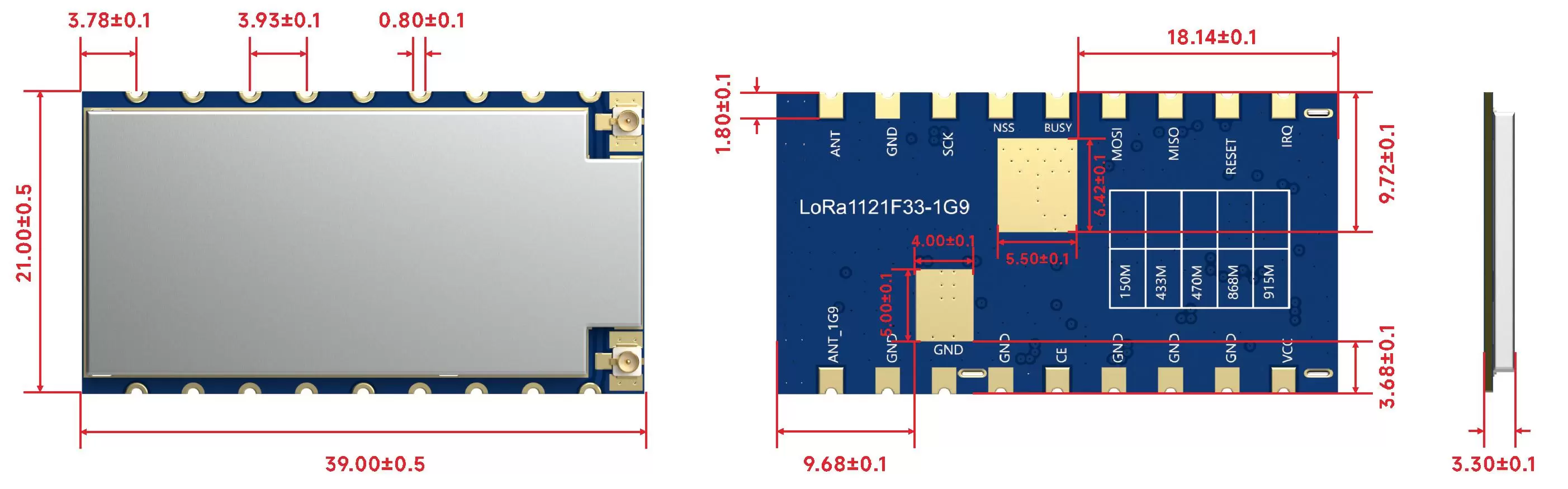 The size of lora module lora1121 The size of lora module lora1121